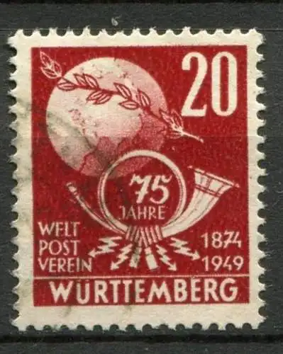 (129) Würtemberg Französische Zone Würtemberg Nr.51    O  gestempelt