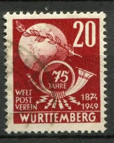 Französische Zone Würtemberg Nr.51    O  used             (129)
