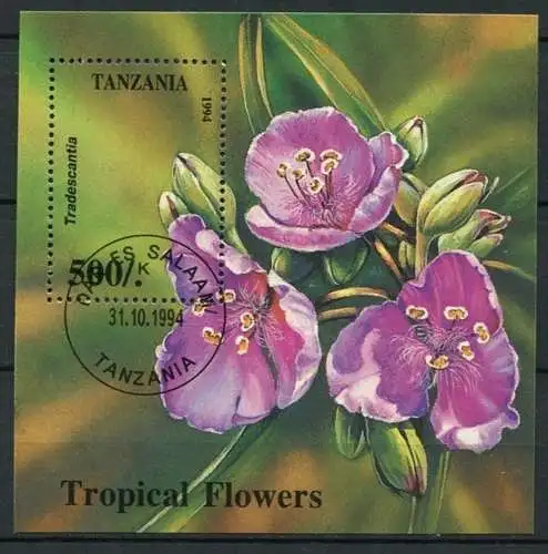 Tansania Nr.1887 Block 263         O  used       (047) Blumen