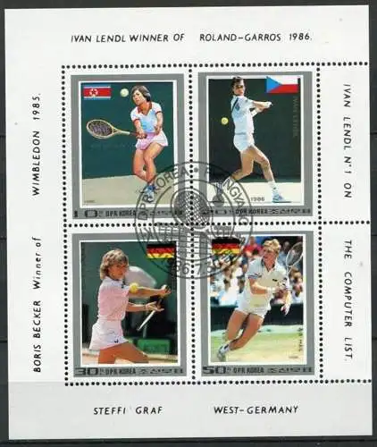 (040) Nordasien Nr.2755/8 Block 217       O  / Tennis