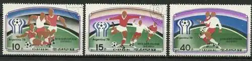 (025) Nordasien Nr.1676/8 komplett         O  gestempelt / Fußball WM 1978