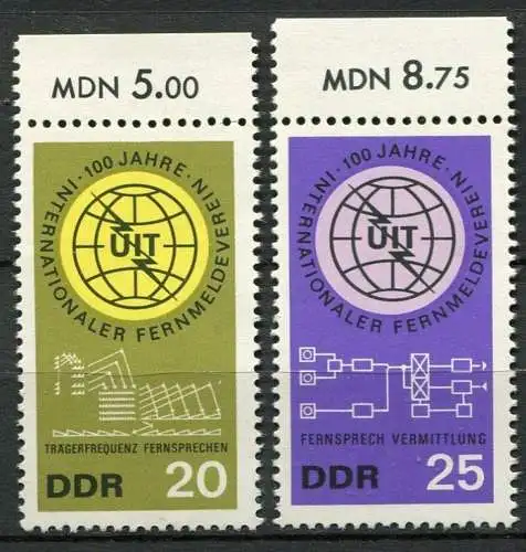 DDR  Nr.1113/4 Rand             **  mint             (23516) ( Jahr 1965 )