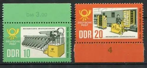 DDR  Nr.998/9 Rand             **  mint             (23485) ( Jahr 1963 )
