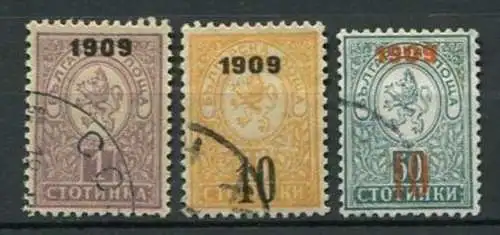 (411) Bulgarien Nr.71, 74 + 75      O  gestempelt