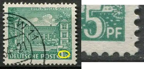 (2060) Berlin West Nr.44 PF III        O  gestempelt / Punkt über P von PF