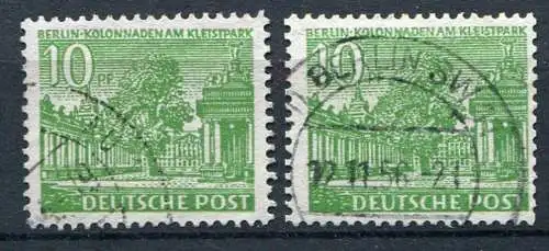 (1919) Berlin West Nr.47 Type I + II        O  gestempelt