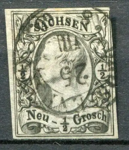 (016) Sachsen Nr.8          O  gestempelt / Grossenhayn + 10