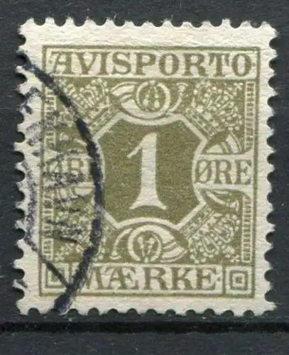 Dänemark Verrechnungsmarke Nr.1 X         O  used        (765)