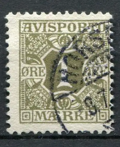 Dänemark Verrechnungsmarke Nr.1 X         O  used        (758)