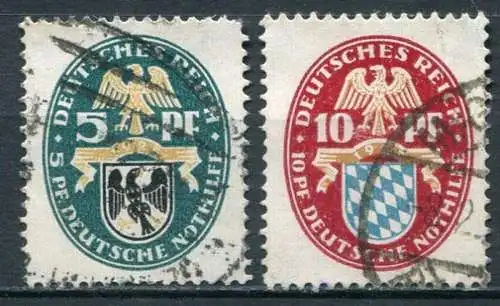 (3695) Deutsches Reich Nr.375 + 376         O  gestempelt