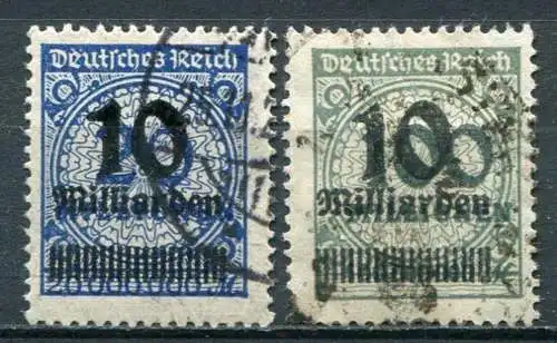 (3686) Deutsches Reich Nr.335 + 337         O  gestempelt