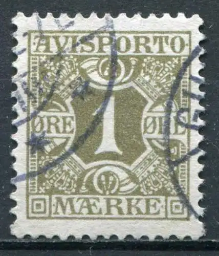Dänemark Verrechnungsmarke Nr.1 X        O  used        (708)