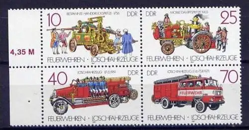 (2065) DDR Nr.3101/4 Viererblock       **  postfrisch  Rand