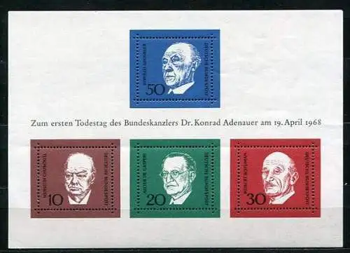 (9361) BRD Nr.554/7   Block 4         **  postfrisch