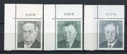 (19880) DDR Nr.2849/51           **  postfrisch  Eckrand