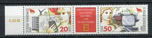 DDR Nr.3086/7        **  mint      (20892) ( Jahr: 1987 ) Rand