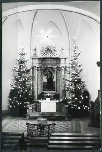 (4293) Kirchenaltar zu Weihnachten - s/w - Foto