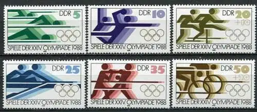 DDR Nr.3183/8     **  mint      (23396) ( Jahr: 1988 )