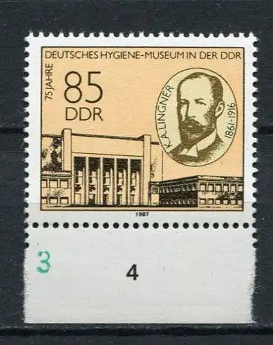 DDR Nr.3089    ** mint   (20894)  (Jahr:1987) Rand