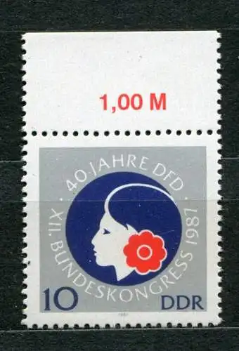 DDR Nr.3079        **  mint      (20889) ( Jahr: 1987 ) Rand