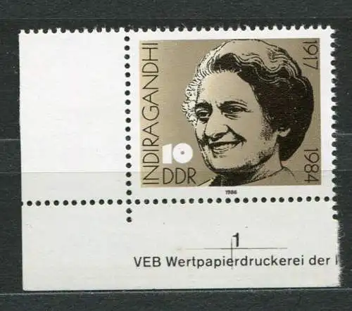 DDR Nr.3056        **  mint      (20883) ( Jahr: 1986 ) Eckrand