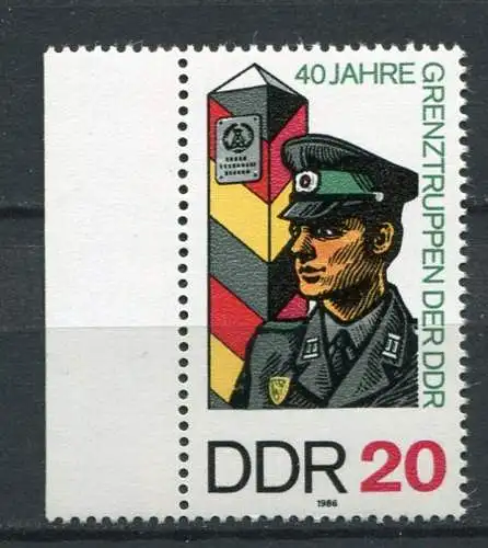 DDR Nr.3048         **  mint      (20877) ( Jahr: 1986 ) Rand