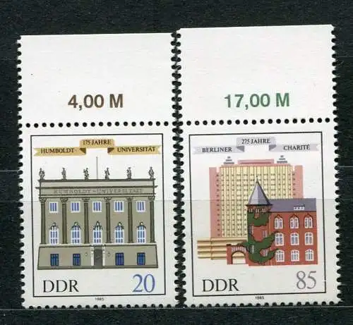 DDR Nr.2980/1         **  mint      (20855) ( Jahr: 1985 ) Rand