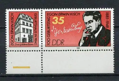 (20838) DDR Nr.2940 Zf           **  postfrisch  Rand