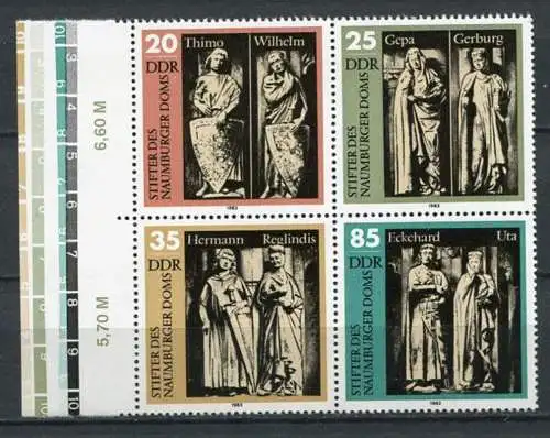 DDR Nr.2808/11 Viererblock          **  mint       (20796) ( Jahr: 1983 ) Rand