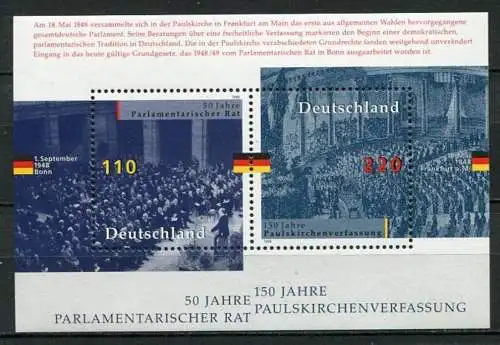 (11260) BRD Nr.1986/7 Block 43             **  postfrisch