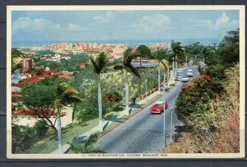 (4284) Cali - Paseo de Belalcazar - Colombia - Belalcazar Walk - beschrieben 1959