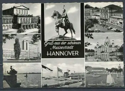 (4273) Gruß aus der schönen Messestadt Hannover - Mbk. s/w - gel. 1962