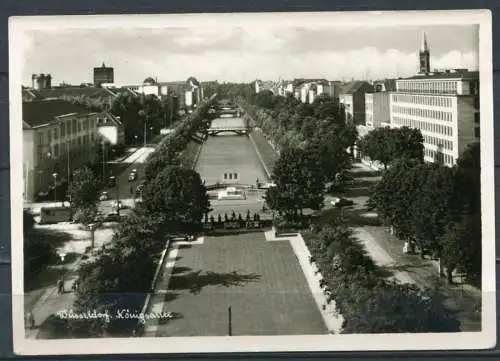 (04266) Düsseldorf - Königsallee - Echt Foto s/w - n. gel. - Verlag Karten Knappe, Düsseldorf