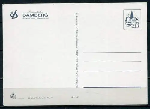 (4263) Romantisches Bamberg - Mbk. mit Wappen und kleiner Chronik - n. gel. - Kunstverlag Maximilian Liebl, Regensburg