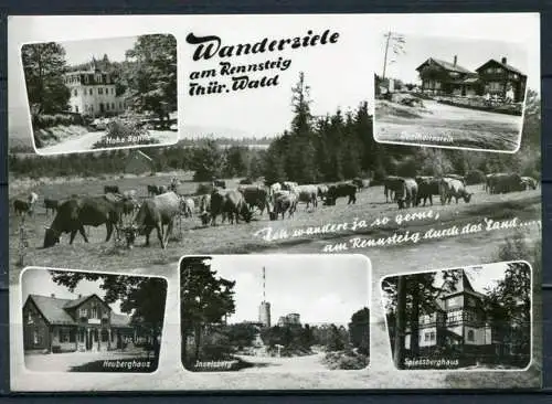 (4243) Wanderziele am Rennsteig Thür. Wald - Mbk. s/w - Frankatur nicht gestempelt - DDR - Auslese-Bild-Verlag