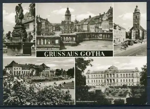 (04226) Gruss aus Gotha - Mbk. s/w - gel. - DDR - VEB Bild und Heimat Reichenbach