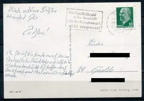 (4201) Gruß aus dem Erzgebirge - Mbk. s/w - gel. - DDR - Erhard Neubert KG, Karl-Marx-Stadt