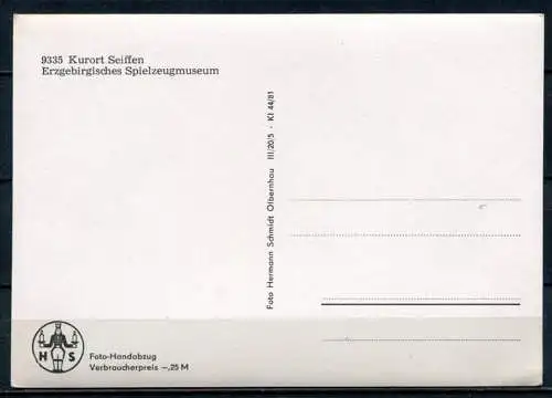 (4196) 9335 Kurort Seiffen - Erzgebirgisches Spielzeugmuseum -  s/w - n. gel. - Hermann Schmidt Olbernhau