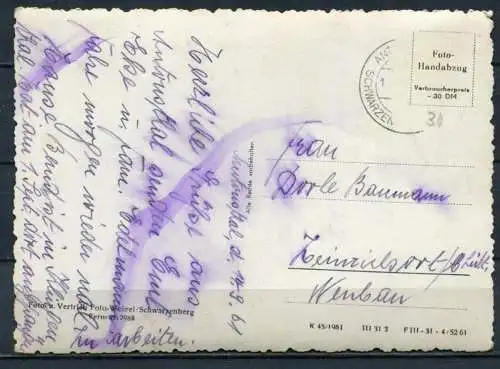(4190) Schwarzenberg und seine schöne Umgebung - Mbk. s/w - gel. - Foto-Weigel/ Schwarzenberg