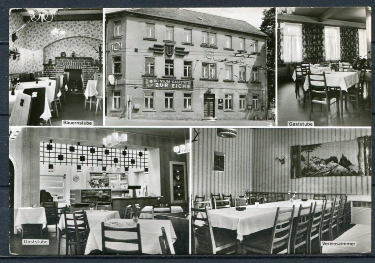 (04182) Lichtentanne KonsumGaststätte "Zur Eiche" Mbk. Echt Foto