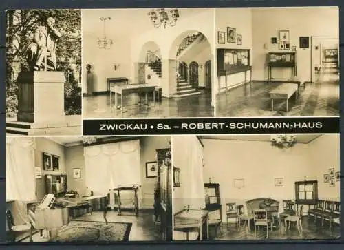 (4124) Zwickau - Robert-Schumann-Haus - Mbk. - Echt Foto s/w - n. gel. - DDR - VEB Bild und Heimat Reichenbach i. V.