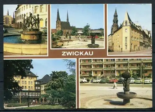(04101) Zwickau - Mbk. - Trabant, Trabbi - gel. 1988 - VEB Bild und Heimat Reichenbach (Vogtl)