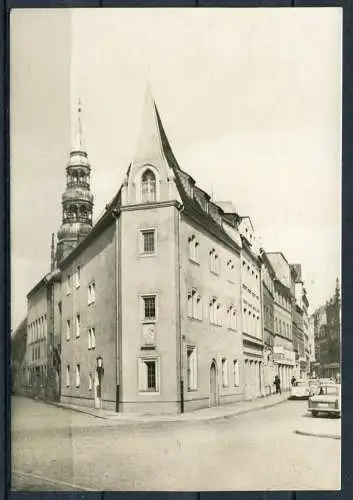 (4082) Zwickau - Historisches Schiffchenhaus, Münzstraße - Trabant, Trabbi - Echt Foto s/w - n. gel.