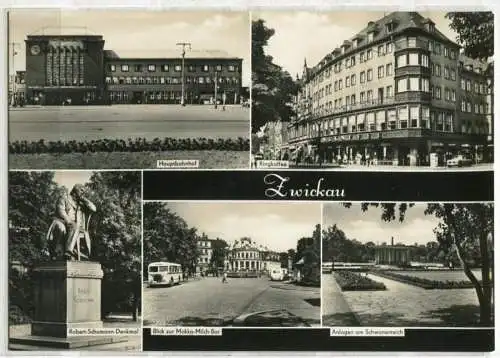 (04071) Zwickau - Mbk. s/w - Omnibus - n. gel. - Echt Foto - Verlag Erhard Neubert KG, Karl-Marx-Stadt