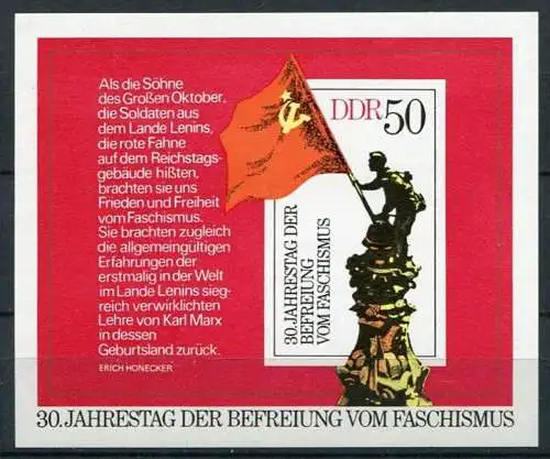 DDR Nr.2042 Block 42        **  MNH   (23344) (Jahr:1975)