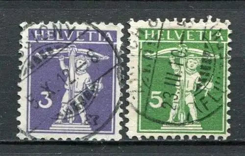 (1539) Schweiz Nr.112 + 113 II          O  gestempelt