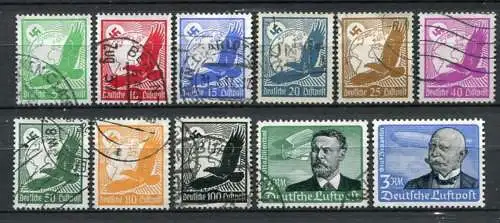 (3495) Deutsches Reich Nr.529/39          O  gestempelt und ungebraucht