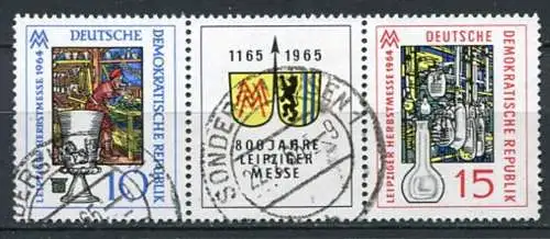 DDR Nr.1052/3 Streifen         O  used       (22776) ( Jahr:1964 )