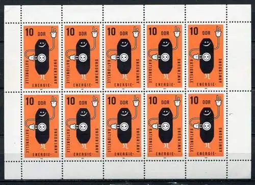 (23260) DDR 2601 Kleinbogen          **  postfrisch