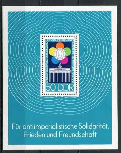 DDR Block 38           **  mint  (MNH)     (23238) ( Jahr: 1973 )